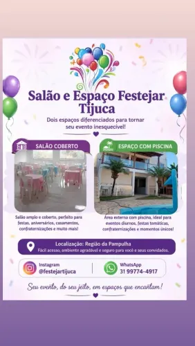 Espaço de festa região da Pampulha