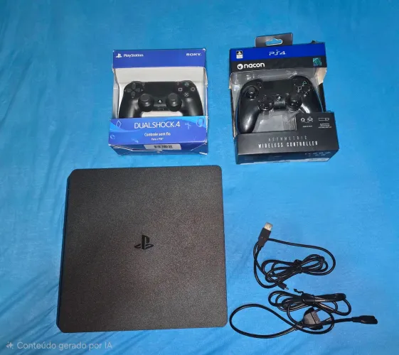 Playstation 4 Slim 1TB - Com controle Pro e 7 jogos mídia fisica