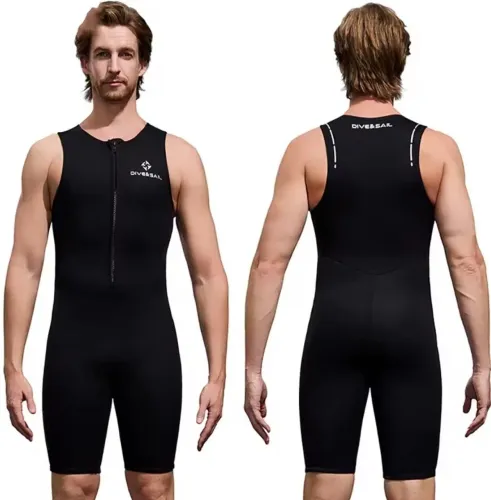 Traje neoprene curto 2mm tam M sem mangas natação mergulho surfe