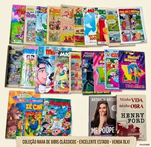 Lote com 24 itens / Gibis Antigos Turma da Mônica, Disney e Minecraft