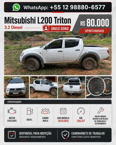 Mitsubishi L200 Triton Savana 3.2 CD TBI Dies. Mec. 2013