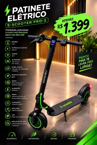 Patinete elétrico LACRADO! E-Scooter Pro-2
