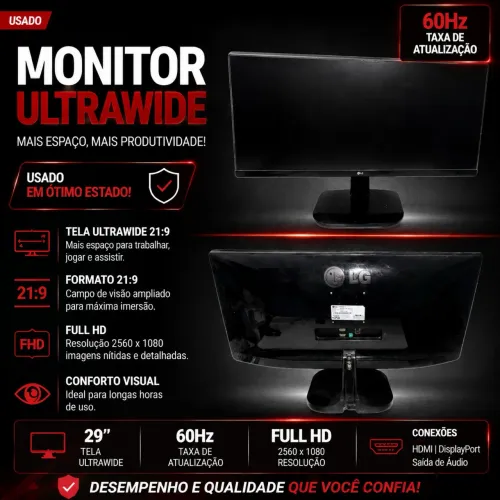 Monitor LG UltraWide // Usado em ótimo estado.