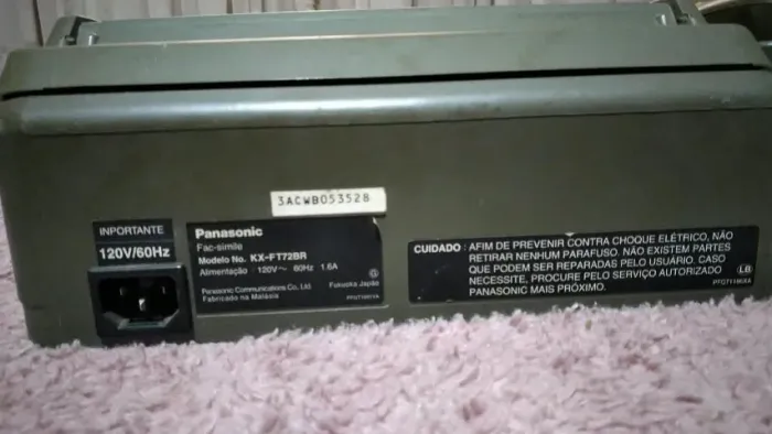 Aparelho de Fax e Telefone de mesa da Panasonic (modelo KX-FT72BR)