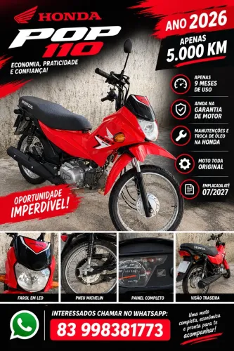 Pop 110 com 9 meses de uso