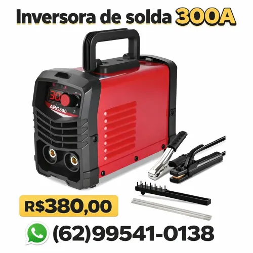 300A máquina inversora de solda pequena, leve e potente