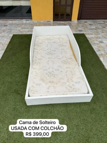 Cama de Solteiro MDF USADA - Entrego HOJE! 