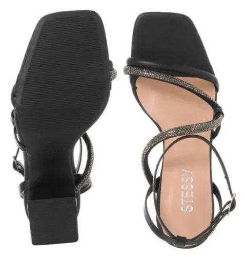 Sandália de Salto Feminino Strass - Elegante e Confortável