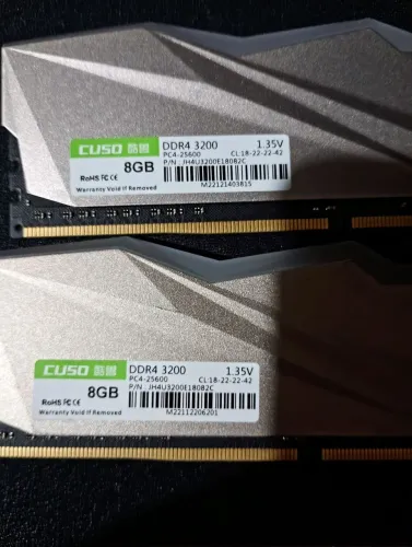 Memória ram 2x8 gb 3200mhz RGB cuso