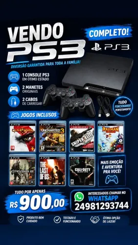 Vendo ps3 completo