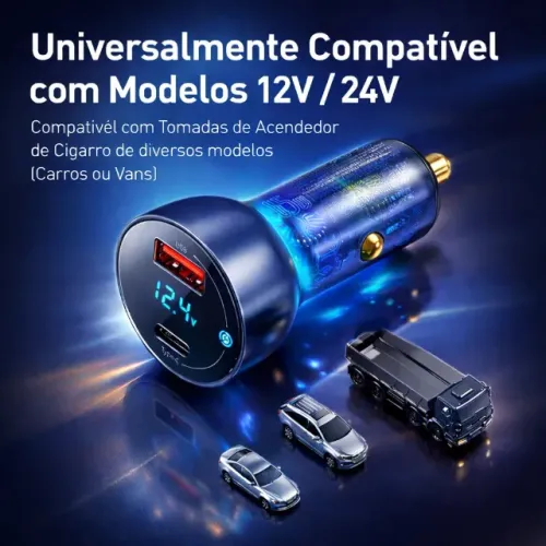 Carregador veicular 65W
