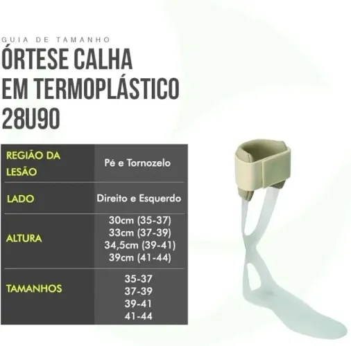 Calha Ortopédica AFO Ottobock 28U90 Órtese Anti Equino - novo!