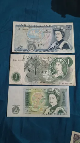 3 Cédulas Inglaterra Rainha Elizabeth II