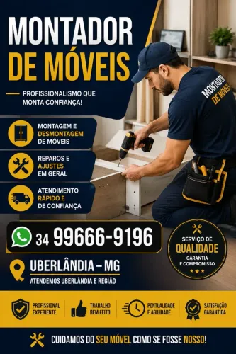 Montador de Móveis Profissional em Geral Uberlândia MG 