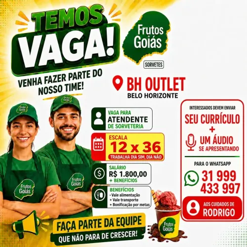 Atendente Sorveteria Cafeteria - LEIA A DESCRIÇÃO