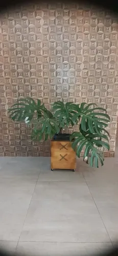 Cachepot de madeira