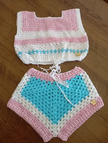 Conjunto infantil crochê 