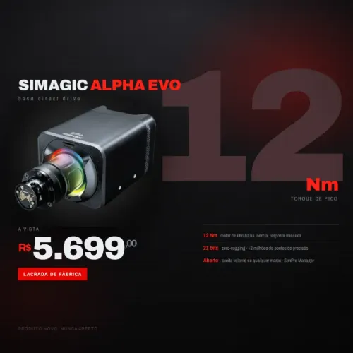 SIMAGIC ALPHA EVO 12 NM - NOVO LACRADO