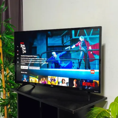 Smart TV 32" AOC Roku, LED, HD, Wi-Fi, 3 HDMI, USB