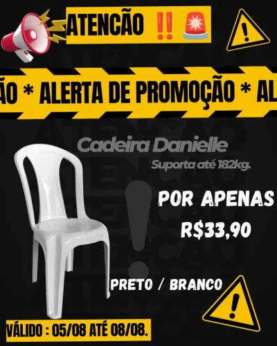Cadeira Danielle _ suporta até 182kg.