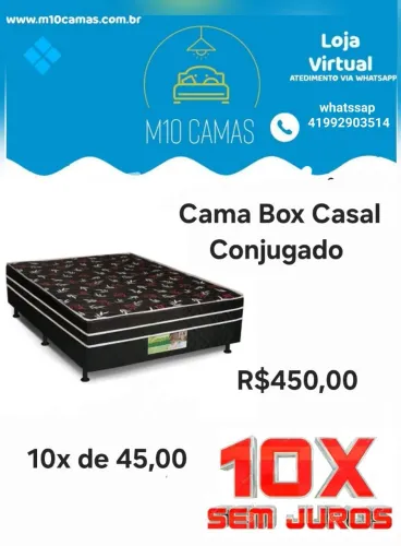 Cama box casal novo ### 10x sem juros no cartão
