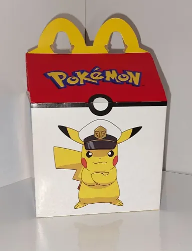 Caixa temática Mac lanche feliz capitão Pokémon nova. 