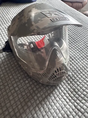 Máscara de Paintball Tática com Proteção Facial e Lente Transparente