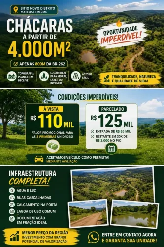 Terreno rural em mateus leme 