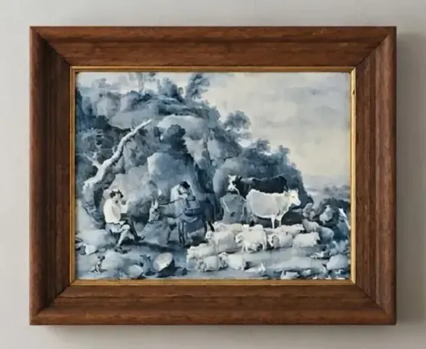 Quadro Decorativo - Reprodução Da Obra Colóquio Pastoril De David Teniers
