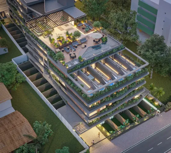 Park H2orizon: studio de 22,38 m² no Bessa, posição sul