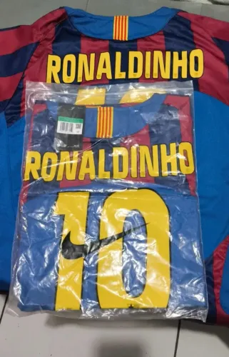 Camisa Barcelona 2006 Ronaldinho final da Champions