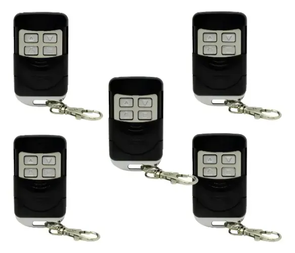 Kit 5 Controles Remoto Para Portas De Enrolar E Alarme Evo 433 4 Botões