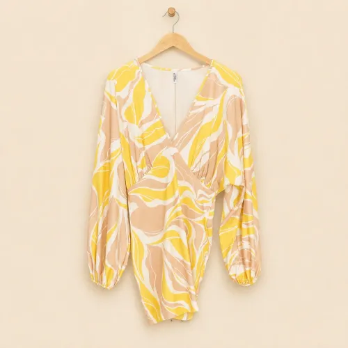 Vestido Lança Perfume Colletion Estampado Assinado - Tam. G (Veste 40 | 42)