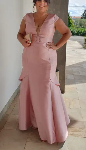 Vestido de festa / Rosa Antigo/ Número 50 / Usado. 