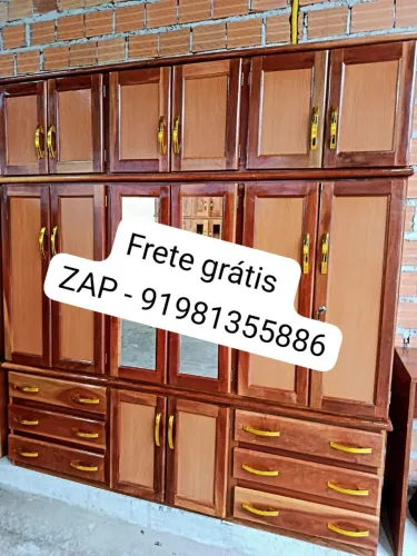 Guarda roupa de casal 6 portas madeira maçaranduba!