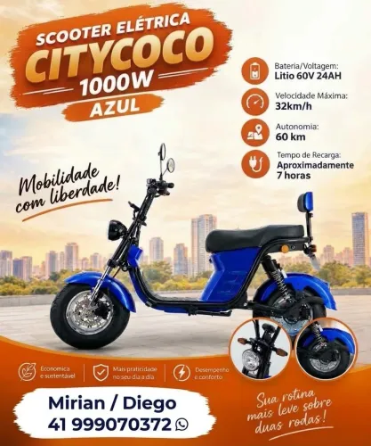 Scooter Eletrica X13 1000w 2025