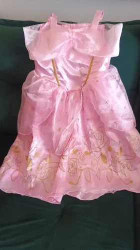 Vestido bela e a fera rosa