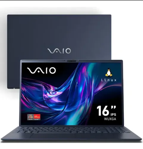 Notebook Vaio Fe16 Amd Ryzen 7 5825u Linux 8gb RAM 512gb Ssd Wi-Fi 6 Tela 16"