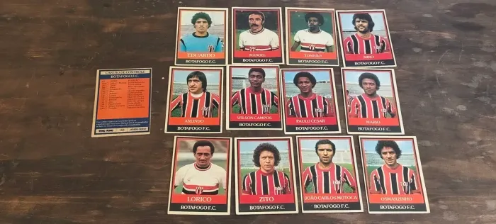 Figurinhas Futebol Cards Ping Pong Botafogo sp - Ano 70