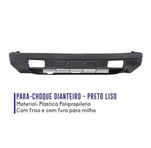 Parachoque dianteiro Santana/Quantum 1991 a 1998 com entrada para farol de milha. 