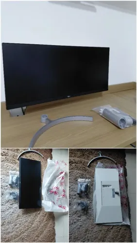 Monitor LG 29" UltraWide Full HD Inclinação 75Hz 5ms Branco 29WK600-WAWZ
