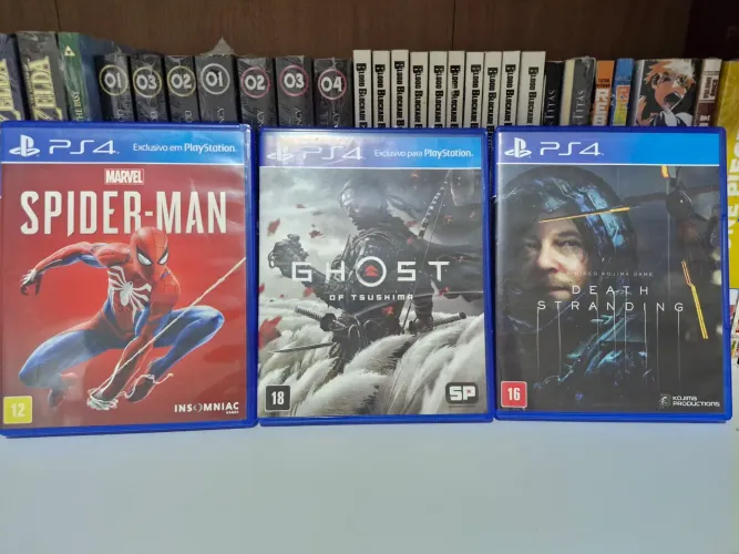 Jogos de PS4 - Spiderman, GoT e DS