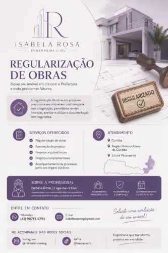 REGULARIZAÇÃO DE OBRAS | ENGENHEIRA CIVIL | CURITIBA E REGIÃO
