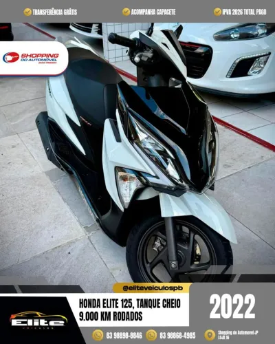 HONDA ELITE 125 C/ 9.000km RODADOS