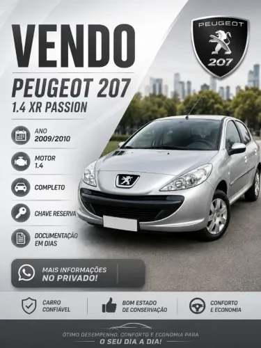 Peugeot 207 Sedan Passion XR 1.4 Flex 8V 4P 2010