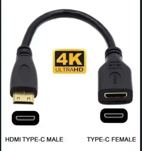 Cabo mini HDMI macho HDMI fêmea