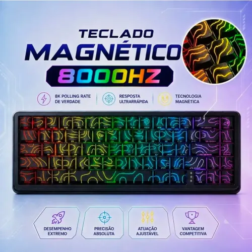Teclado Magnético Onikuma G67 8000hz 67% Rgb Gamer Switch Magnetico Rapido Snap Tap Inglês