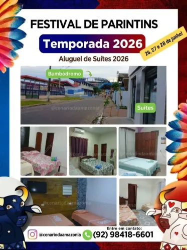 Suites disponíveis para temporada do Festival de Parintins
