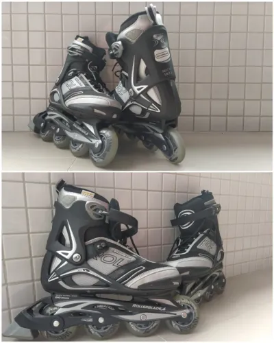 Patins Rollerblade preto e prata | Excelente Estado