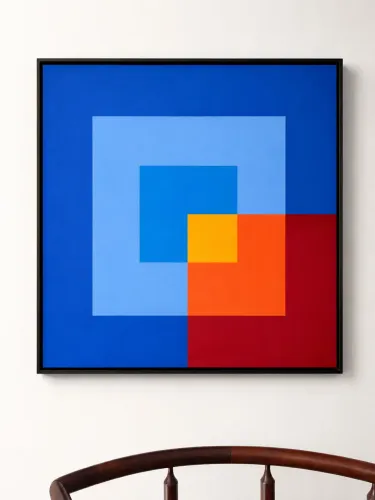 Quadro abstrato tinta óleo 103 cm X 103 cm 